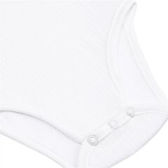 Lässig - Ärmelloser Body aus Eucalyptus Ribbed - Milky
