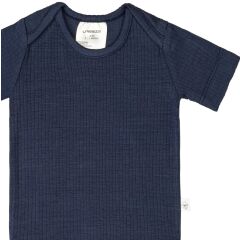Lässig - Kurzarmbody aus Eucalyptus Ribbed - Navy