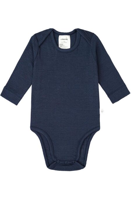 Lässig - Langarmbody aus Eucalyptus Ribbed - Navy