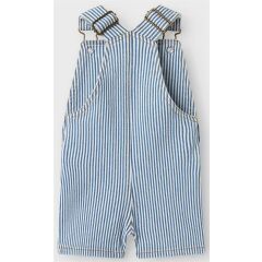 LilLAtelier - kurze Latzhose - gestreift - Zen Blue