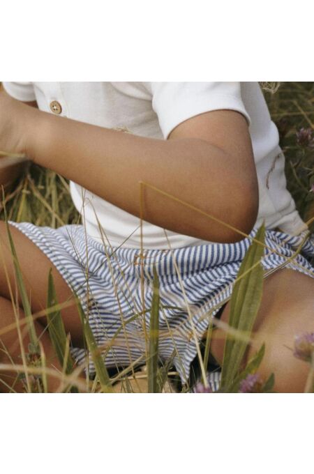 LilLAtelier - Kleinkind Jeansshorts gestreift - Zen Blue