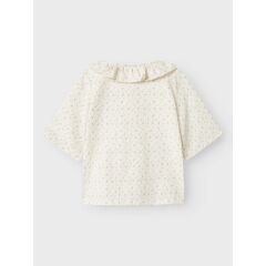 LilAtelier - Kleinkind Kurzarmblüschen m. Blümchen - Coconut Milk