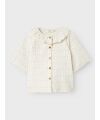 LilAtelier - Kleinkind Kurzarmblüschen m. Blümchen - Coconut Milk