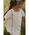 LilAtelier - leichte Kurzarm Bluse - Coconut Milk