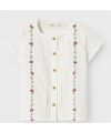 LilAtelier - leichte Kurzarm Bluse - Coconut Milk