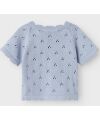Lil´ Atelier - Strick T-Shirt - Zen Blue