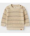 LilLAtelier - Baby  Strickpulli Streifen - turtledove