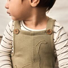 LiLAtelier - langarm Body gestreift - Turtledove