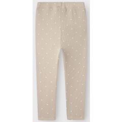 LilLAtelier - ribbe Legging mit Herzenprint - Grey Morn
