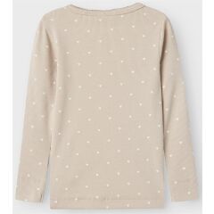 LilLAtelier - ribbe Longsleeve mit Herzenprint - Grey Morn