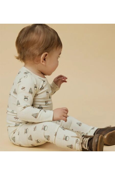 LIL´Atelier - süßer Babybody mit Spielzeugprint - Turtledove