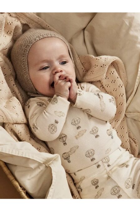 LIL´Atelier - süßer Babybody mit Heißluftballon Print - Turtledove