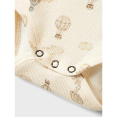 LIL´Atelier - süßer Babybody mit Heißluftballon Print - Turtledove
