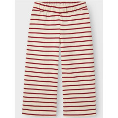 LilLAtelier - Wide Leg Pants gestreift - Red Dahlia