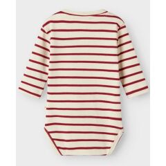 LIL´Atelier - süßer Babybody mit Streifen - Red Dahlia