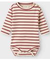 LIL´Atelier - süßer Babybody mit Streifen - Red Dahlia
