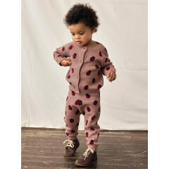 LilLAtelier - Baby  Strickjacke Marienkäfer - Misty Rose