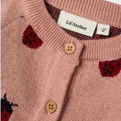 LilLAtelier - Baby  Strickjacke Marienkäfer - Misty Rose