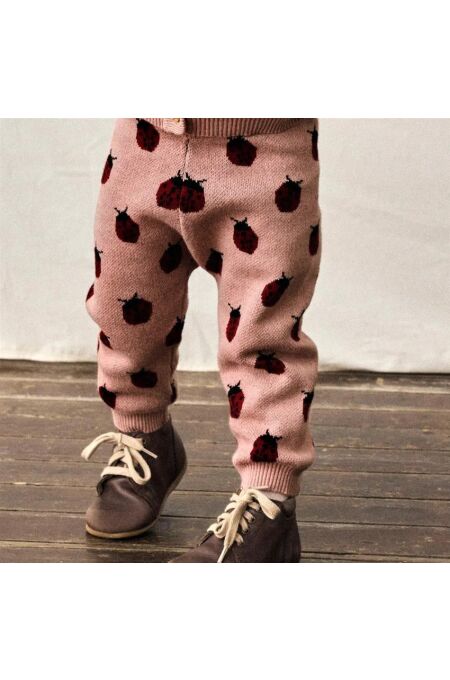 LIL´Atelier - Süße Strick Legging mit Marienkäfer - Misty Rose