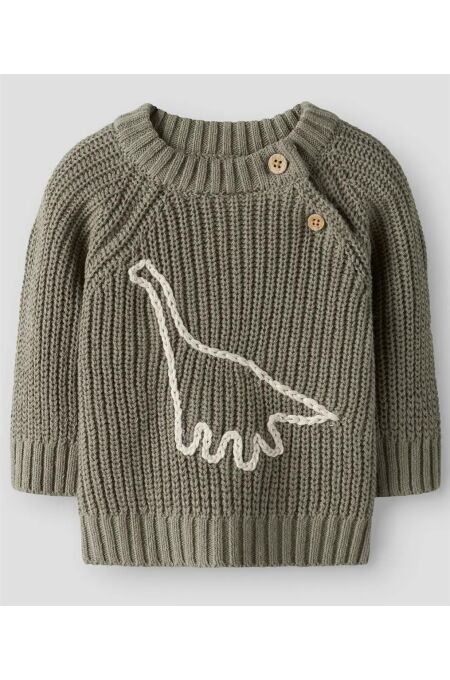 LiLAtelier - Strickpulli Dino - oliv