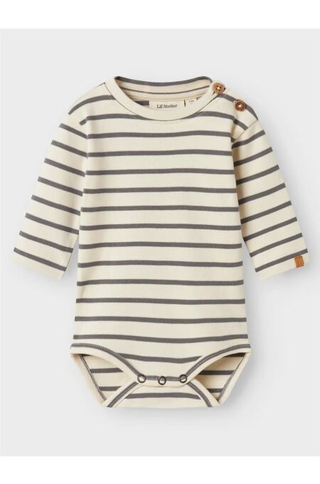LIL´Atelier - süßer Babybody mit Streifen - Poppy Seed