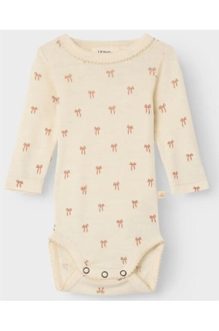 Lil´Atelier - Wolle/ Modal  Body langarm Turtledove Melange