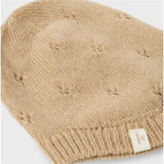 LIL´Atelier - Woll-Strickmütze mit Bändeln - Safari