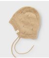 LIL´Atelier - Woll-Strickmütze mit Bändeln - Safari