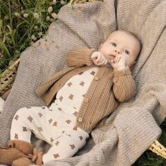 LilAtelier - Baby  Woll-Strickjacke - Tigers Eye