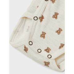 Lil´Atelier - Wolle/Modal - Body langarm Turtledove Melange