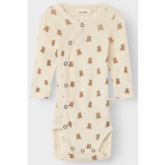 Lil´Atelier - Wolle/Modal - Body langarm Turtledove Melange