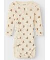 Lil´Atelier - Wolle/Modal - Body langarm Turtledove Melange