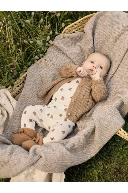 LIL´Atelier - Woll-Legging  - Turtledove Melange