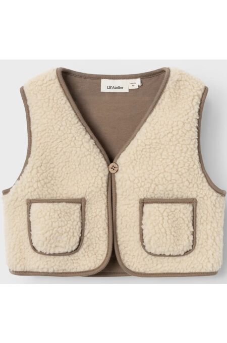 Lil`Atelier - Kleinkind Teddyweste - Turtledove