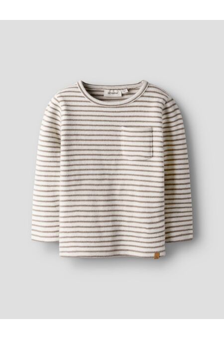 Lil`Atelier - Kleinkind gestreiftes Longsleeve - Sepia Tint/ Turtledove