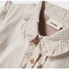 Lil`Atelier - Kleinkind Rüschen Langarmbluse - Pastel Parchment