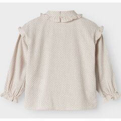 Lil`Atelier - Kleinkind Rüschen Langarmbluse - Pastel Parchment