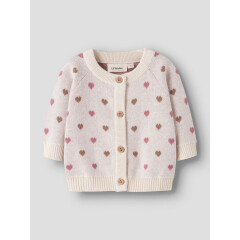 LILAtelier - Baby Strickjacke mit Herzen - Turtledove/...