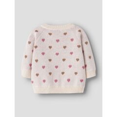 LilLAtelier - Baby Strickjacke mit Herzen - Turtledove/...