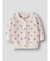 LILAtelier - Baby Strickjacke mit Herzen - Turtledove/ Sepa Tint