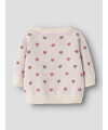 LILAtelier - Baby Strickjacke mit Herzen - Turtledove/ Sepa Tint