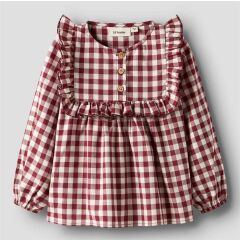 Lill´Atelier - Kleinkind Blüschen karriert - Red Dahlia