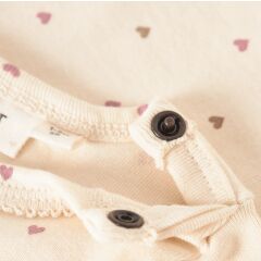LIL-`Atelier - Süßer Body mit Herzen-Print- Turtledove