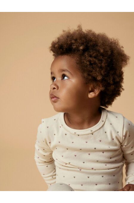 LilAtelier - Kleinkind Longsleeve Herzen - Turtledove