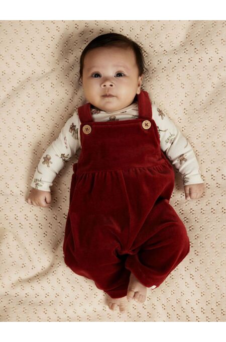 LilAtelier - Coole Cord Latzhose - Red Dahlia