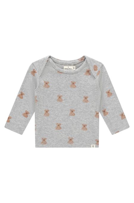 A TINY STORY - Baby Langarmshirt Bärchen - Light Grey Melange