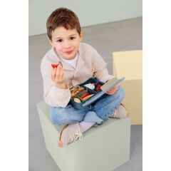 Lässig- Kinder Bento-Lunchbox Pattern Party  blue/green