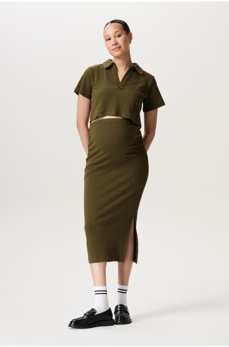 Noppies - Aalborg Nursing Top sh.sleeve - Dark Olive
