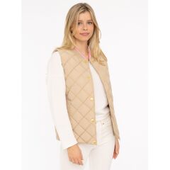 Zwillingsherz - Steppweste kurz - beige