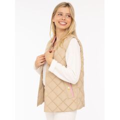 Zwillingsherz - Steppweste kurz - beige